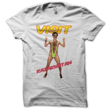 T-shirt Borat Visit Kazakhstan white