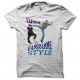 Camiseta OPPA Van Damme Style parodia gangnam blanco