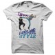 T-shirt OPPA Van Damme Style parody gangnam white