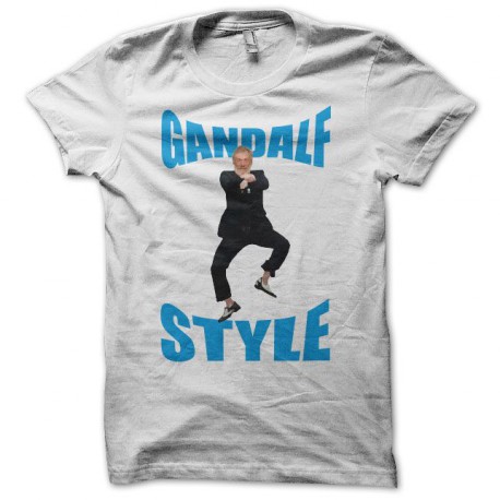 T-shirt Gandalf Style parody gangnam white