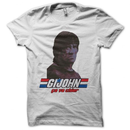 Tee shirt GI Joe parodie Rambo ça va chier blanc