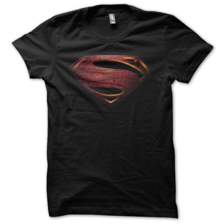 Tee shirt Superman Man of Steel vintage noir