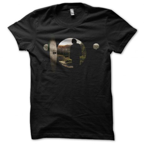 Tee shirt Hobbit room inside Bilbo view outside noir