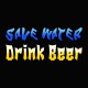 Tee shirt humour Save Water Drink Beer noir