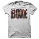 Tee shirt boxe gloves ring text blanc