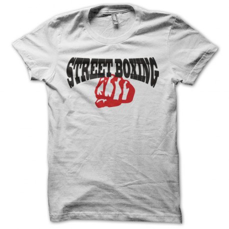 Tee shirt boxe Street Boxing blanc