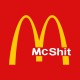 Tee shirt Mc Donald's parodie Mc Shit rouge