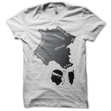 Tee shirt les Corses et les Français blanc