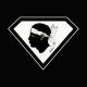 Tee shirt Super Corsica parodie Super Man noir