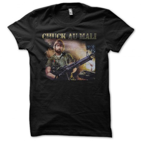 Tee shirt Chuck Norris au Mali noir