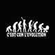 Tee shirt Evolution blanc/noir