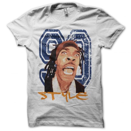 T-shirt Busta Rhymes 90's style white