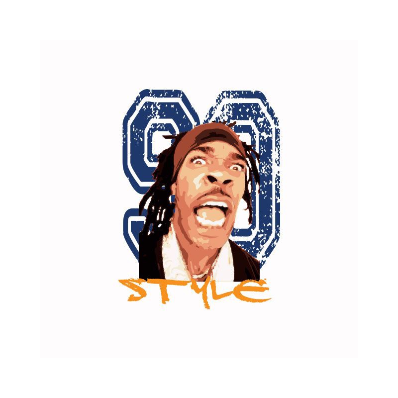 camiseta Busta Rhymes 90's style blanco