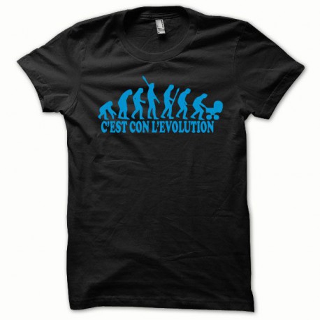 Tee shirt Evolution bleu/noir