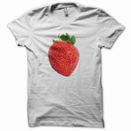 Tee shirt la fraise blanc