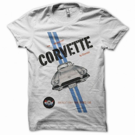 Camiseta corvette by chevrolet vintage rare blanco