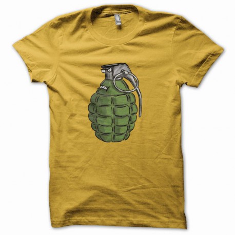 Tee shirt grenade en colère jaune