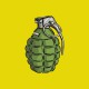 Tee shirt grenade en colère jaune
