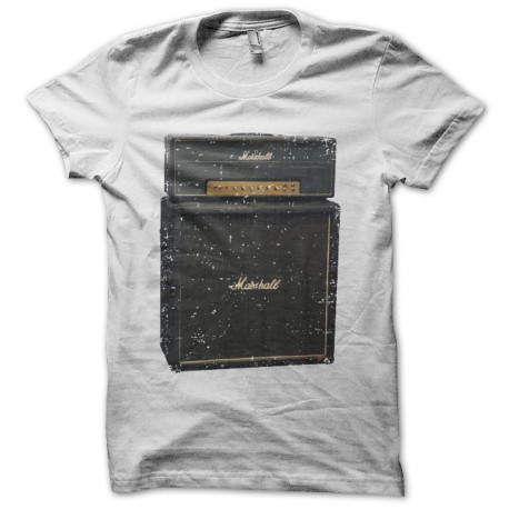 Tee shirt Marshall ampli vintage blanc