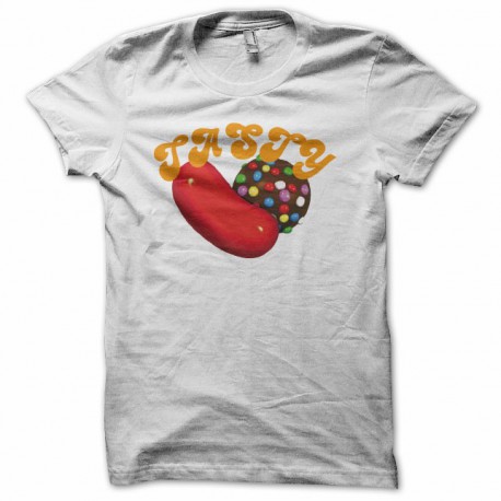 camiseta candy crush tasty blanco