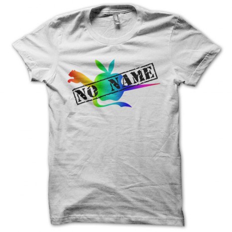 Tee shirt humour No Name parodie Puma Nike Apple Coke blanc