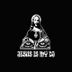 Tee shirt Jesus is my DJ blanc/noir