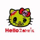 Tee shirt Hello Kitty parodie Hello Zombie blanc