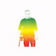 Tee shirt Bernard Lavilliers rasta gradient blanc