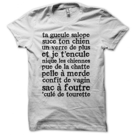 Tee shirt Tourette syndrom tribute Joe La Mouk blanc