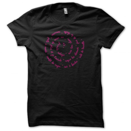 Tee shirt Tourette syndrom spiral noir