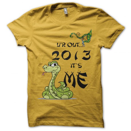 Tee shirt nouvel an chinois année du serpent jaune