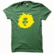 Tee shirt Bob Marley jaune/vert bouteille