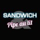 Tee shirt Sandwich & pipe au lit noir