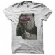 Tee shirt Gorilla Pink Glasses Fuck Off blanc