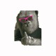 Tee shirt Gorilla Pink Glasses Fuck Off blanc