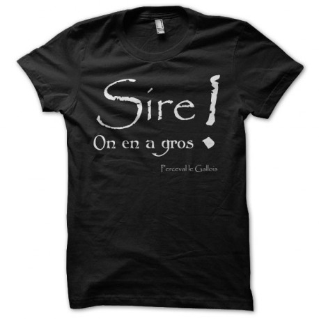 Tee shirt Kaamelott Perceval Sire on en a gros noir