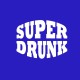 Tee shirt Super Drunk blanc/bleu royal