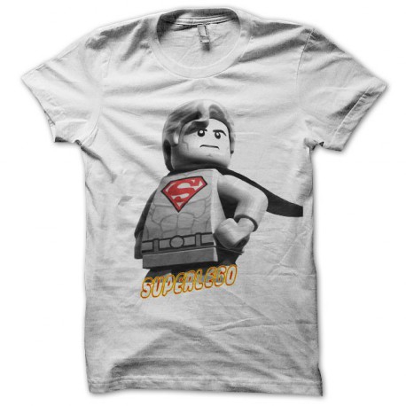 camiseta lego parodia Superman Superlego blanco