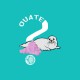 Tee shirt WTF ouate de phoque bleu turquoise