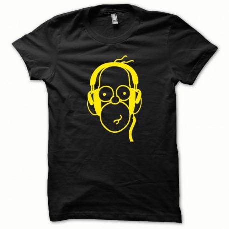 Camisa de la parodia Homer dj amarillo / negro