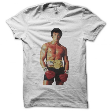Tee shirt Rocky ready to boxe blanc