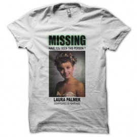 Tee shirt Twin Peaks missing Laura Palmer blanc