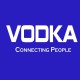 Tee shirt Vodka Connecting People blanc/bleu royal