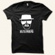 Camiseta blanca Romper mala Heisenberg / negro