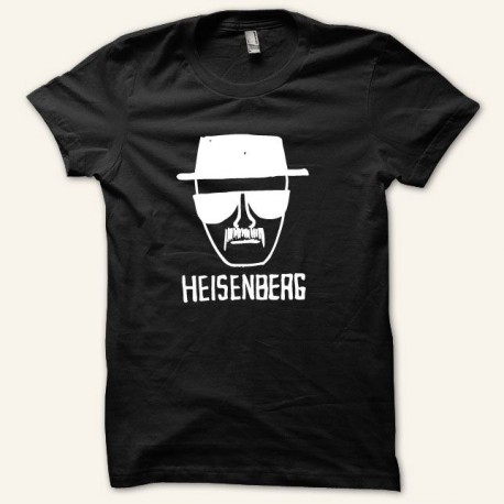 Camiseta blanca Romper mala Heisenberg / negro