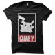 T-shirt Pikachu parody Obey black