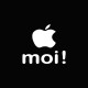 Tee shirt Apple moi blanc/noir