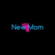 camiseta New Mom baby footprint negro