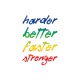 Tee shirt Daft Punk Harder Better Faster Stronger blanc