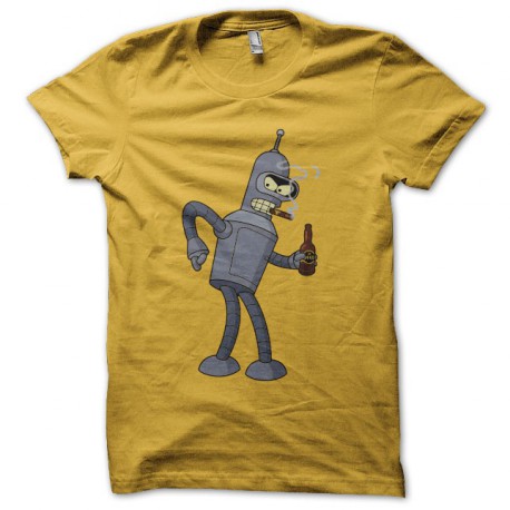 camiseta Futurama parodia Bender amarillo
